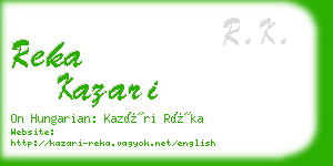 reka kazari business card